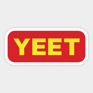 YEET (yellow and red) Sticker